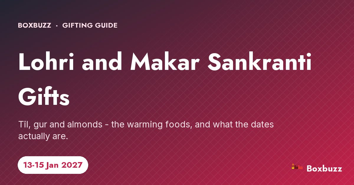 A Boxbuzz two-jar dry fruit gift box of almonds and raisins for Lohri and Makar Sankranti